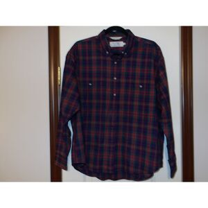 Jennifer Blair Classic Navy & Red Plaid Shirt‎  Chest Pockets